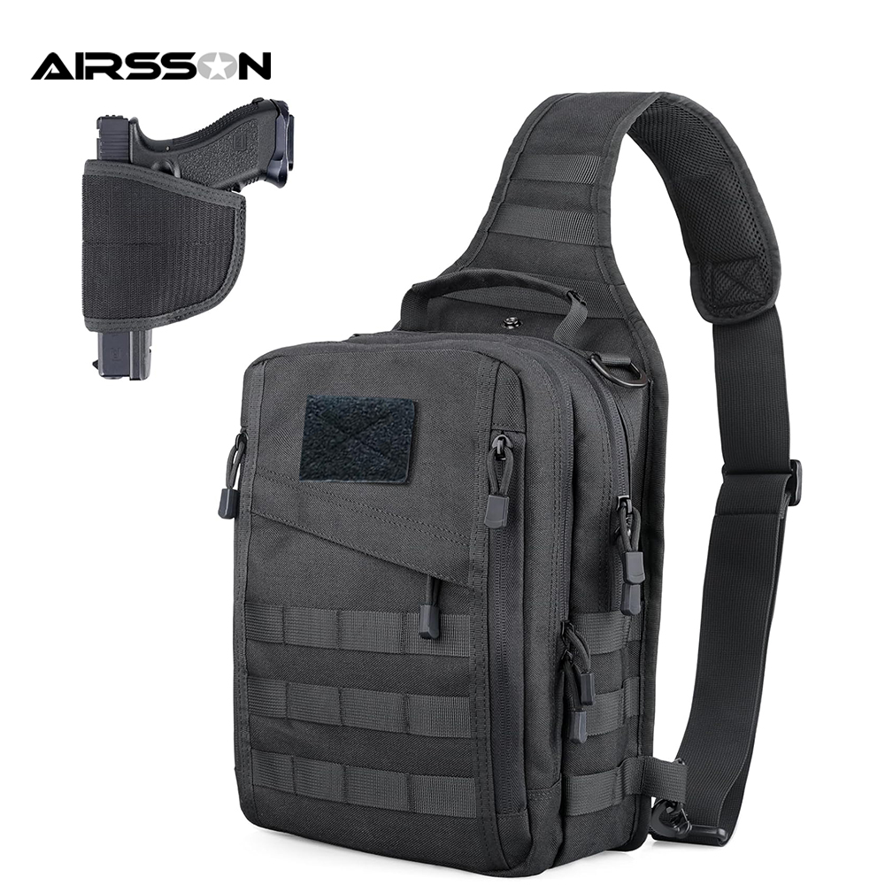 Edc Concealed Carry Sling Bag - Taktischer Sling-Rucksack, verdecktes Trage-Pistolenholster, Pistolentasche, Molle