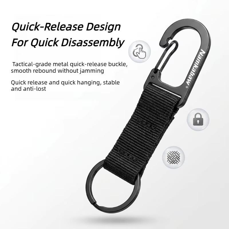 Edc Carry Clip - Kompakter Mini-Gurtband-Federhaken-Karabiner-Schnellclip-Schlüsselring für Tasche, Camping, Wandern,