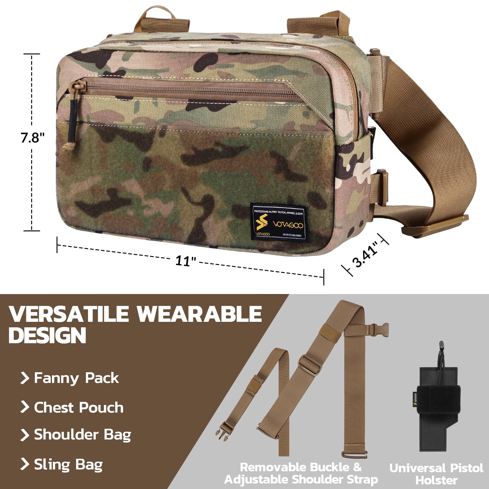 Taktische Gürteltasche, verdec – Edc Concealed Carry Sling Bag Bewertung und Preis